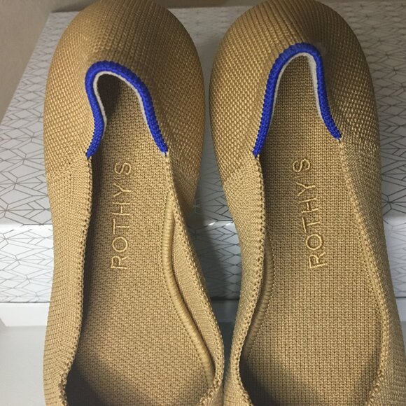 ROTHY'S "The Point II" Camel Captoe Knit Fabric Slip On Ballet Flats 🌷 NEW!! - Picture 6 of 16